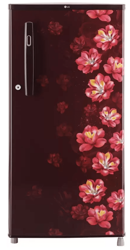 LG 185 L Direct Cool Single Door 1 Star Refrigerator  (SCARLET JASMINE, GL-B199OSJB)
